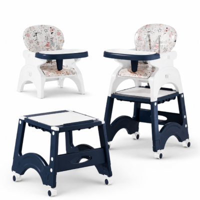 2 Joyous 4-in-1 Multifunctional Baby Dining Chair Set with Removable Wheels (985)