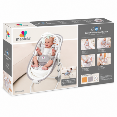 Mastela 6-in-1 Convertible Cradle Swing & Portable Carrycot Set