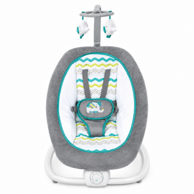 Mastela Fold-Up Portable Baby Rocker with Vibration, Music & Toy Bar