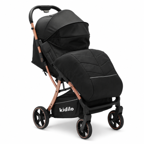 Kidilo Folding Travel Stroller with Trolley Pull-Handle & Warm Foot Cover (S5506F)