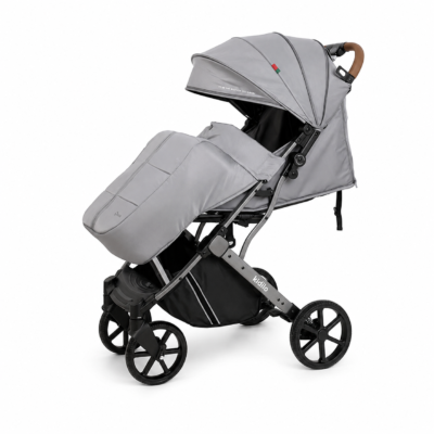 2 Kidilo V1F Premium Baby Stroller with Matching Detachable Footmuff & Leatherette Handle
