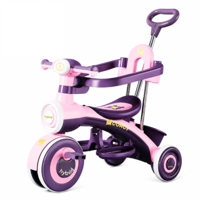 2 Convertible Toddler Push Trike with Adjustable Volume Music, Light & High Load Frame (T21)