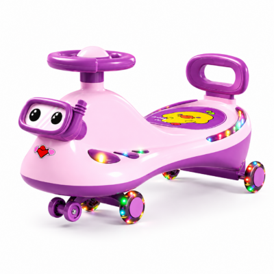 Diving Fish Swing Car – Wiggle Ride-On Toy with LED Flashing Wheels