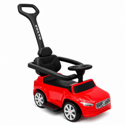 2 Classic Volvo Kids Push Car with Parent Control Handle & Steering Wheel