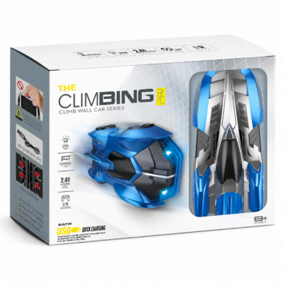 Remote Control Wall Climbing Car with LED Lights & Dual Drive Modes