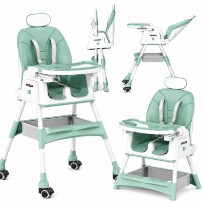 Multi-Positional Convertible Baby Highchair with Recline & Storage