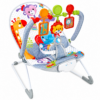 Hu Baby Music & Soothe Bouncer with Vibrations, Safety Harness & Toy Bar