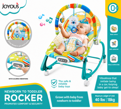 2 4-in-1 Infant to Toddler Baby Rocker with Soothing Vibrations (N-6920/6921/6922)