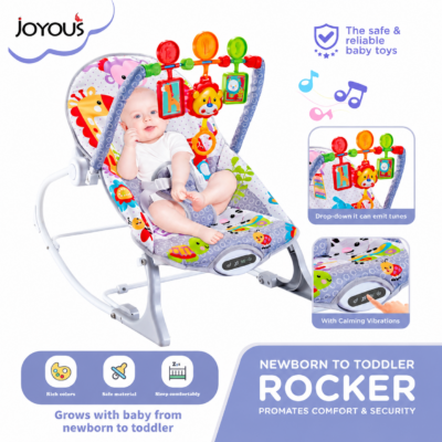 2 2-in-1 Infant to Toddler Baby Rocker with Soothing Vibrations (N-68110/69817)