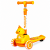 2-in-1 Cute Duck Kids Scooter with Seat, LED Light Wheels & Adjustable Handle