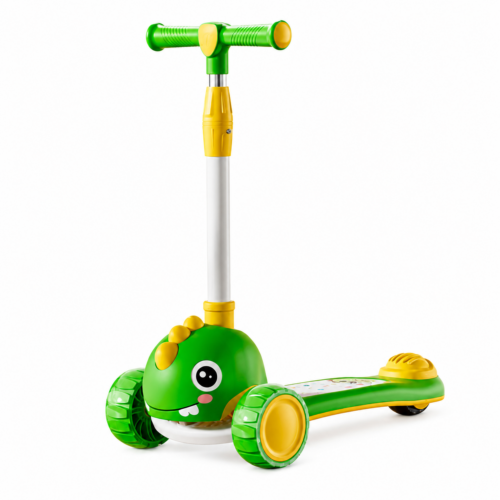 Dinosaur 3-Wheel Kick Scooter for Kids (Ages 2–10) with Smooth Glide Wheels