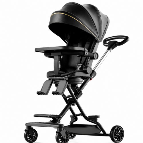 3-in-1 Multifunction Convertible Baby Stroller & High Chair with 360° Rotatable Seat
