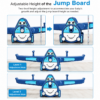 2 Airplane-Themed Indoor & Outdoor Kids Seesaw with 2-Height Adjustable Base