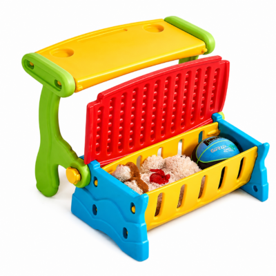 3-in-1 Kids Desk, Bench & Toy Storage Organizer CT-312