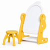 Children's Dust-Free Magnetic Drawing Board Easel with Table & Chair Set