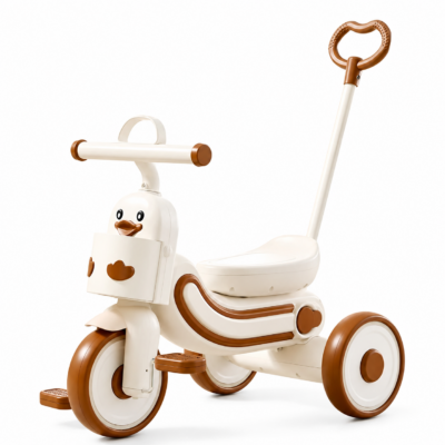 2-in-1 Convertible Kids Tricycle with Parental Adjustable Push Handle & Ergo Seat