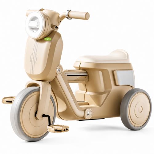 3-Wheel Musical Kids Tricycle with Headlight & Tool-Free Easy Assembly