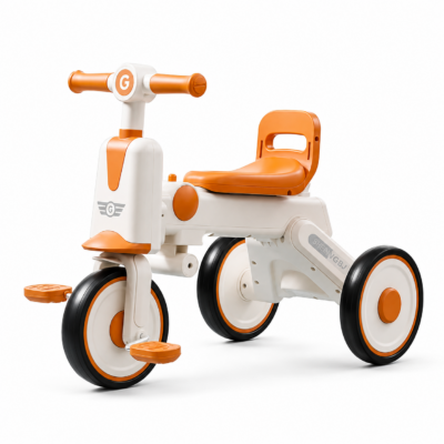 2 2-in-1 Convertible Kids Tricycle & Balance Bike with Detachable Pedals & Lights