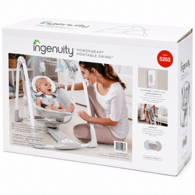 Ingenuity PowerAdapt Compact & Foldable Automatic Baby Swing (11440)