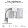 Smart Electric Baby Bassinet & Mobile Crib with Lockable 360 Universal Wheels (8601)