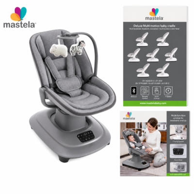 3 Mastela Electric Baby Swing Chair with 12 Lullabies & Toy Bar (8911)