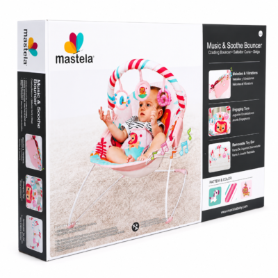 Mastela Music & Soothe Bouncer Infant Cradling Seat with Soothing Vibration & Melodies (6936)