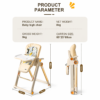 3 Joyous 3-in-1 Adjustable Convertible Baby High Chair with Gentle Swing Mode (11-6)