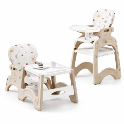3 Joyous 4-in-1 Multifunctional Baby Dining Chair Set with Removable Wheels (985)