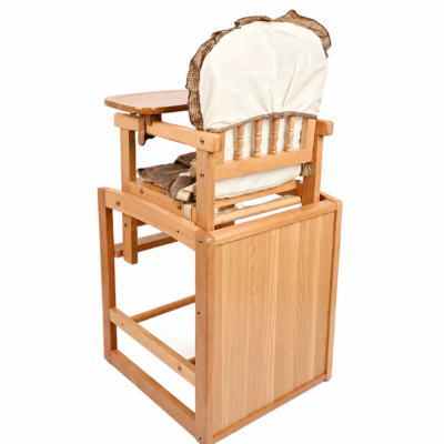 3 Convertible Wooden Baby High Chair 2-in-1 Feeding Chair & Study Desk Set (313)