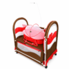 3 Multifunctional Baby Cot Bed with Portable Carry Cot & Mosquito Net Canopy (569A)