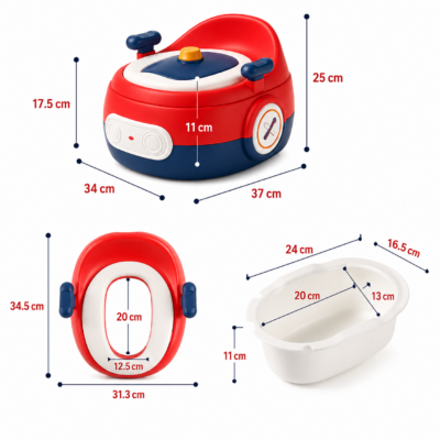 Cute Car Shape Baby Potty Training Toilet with Soft PU Cushion