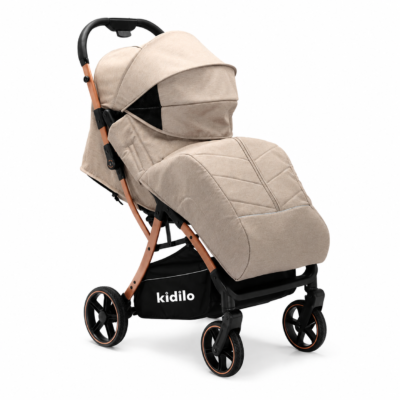 3 Kidilo Folding Travel Stroller with Trolley Pull-Handle & Warm Foot Cover (S5506F)