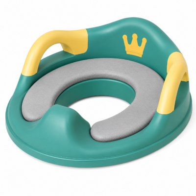 3 Detachable Toddler Toilet Training Seat with Soft PU Pad & Handles