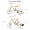 Convertible 2-in-1 Kids Tricycle & Balance Bike with Folding Rear Training Wheels & Music Light (189)
