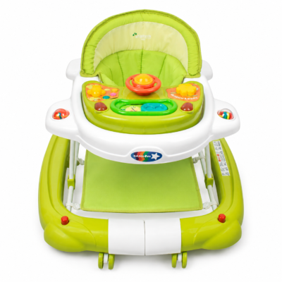 3 Infantes Convertible Baby Walker-Rocker Combo with Soft Footrest Mat & Steering Wheel (1078)