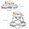4-in-1 Convertible Height-Adjustable Baby Walker with Music Tray & Meal Board (207)