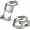 2-in-1 Foldable Toddler Toilet Seat Attachment with Step Stool Ladder