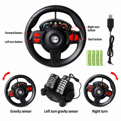 RC Gravity Sensor Racing Car SpeedX with Steering Wheel & Pedal Controller