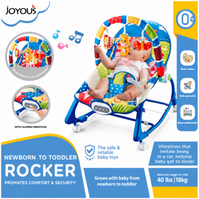 3 4-in-1 Infant to Toddler Baby Rocker with Soothing Vibrations (N-6920/6921/6922)