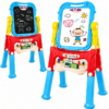 3 Double Sided Kids Easel with Magnetic Whiteboard, Blackboard & Storage Tray