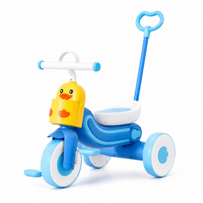 2-in-1 Convertible Kids Tricycle with Parental Adjustable Push Handle & Ergo Seat