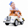 Kids Toddler Retro Ride-On Push Car with Music, LED Lights & Anti-Rollover Design