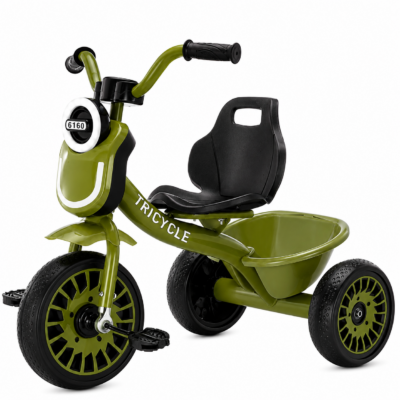 3 Kids Ride-On Tricycle with Music, LED Lights & Storage Basket (Ages 2-6)