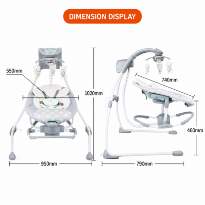 Ingenuity InLighten Multi-Motion Baby Swing & Soothing Portable Rocker (12321)