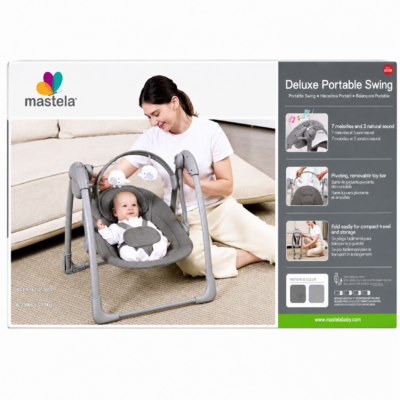 3 Mastela Deluxe Folding Auto Swing with Music & Toys (6511)