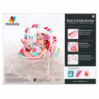 Mastela Music & Soothe Bouncer Infant Cradling Seat with Soothing Vibration & Melodies (6936)
