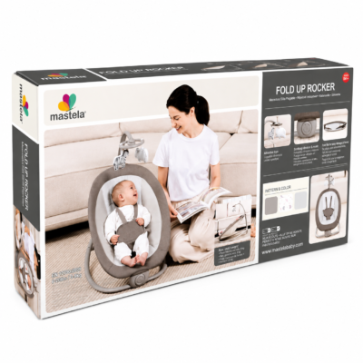 Mastela Fold Up Rocker Infant Seat with Soothing Melodies & Calming Vibrations (6601)