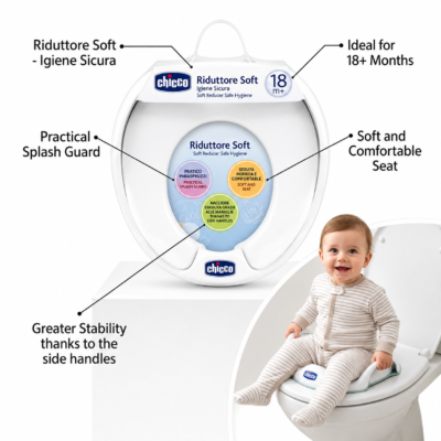 Chicco Soft Toilet Reducer Trainer Seat with Side Handles (18m+) (67005)