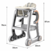 4 Modern Luxury Baby High Chair with Double-Layer Tray & Large Storage Basket (S08)