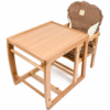 4 Convertible Wooden Baby High Chair 2-in-1 Feeding Chair & Study Desk Set (313)